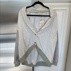 Hem & Thread Color Block Oversized Comfy Sweatshirt